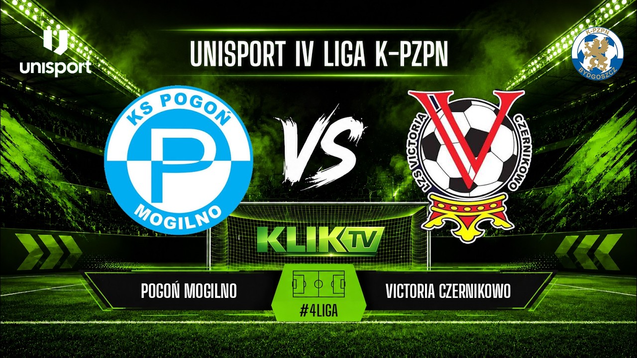 TRANSMISJA: Pogoń Mogilno – Victoria Czernikowo