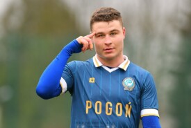 01.{ipmonth0}.2023 Mogilno Pogoń Mogilno 2:2 (1:0) Chemik BydgoszczIV liga, sezon 2022/2023, 21 kolejkaN/z Adam KozłowskiFoto: Grzegorz Gebala (www.pogonmogilno.pl)