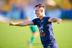 19.10.2024 Mogilno IV liga 2024/2025 13 kolejka Pogoń Mogilno 2:1 Kujawiak KowalFoto: Grzegorz Gębala